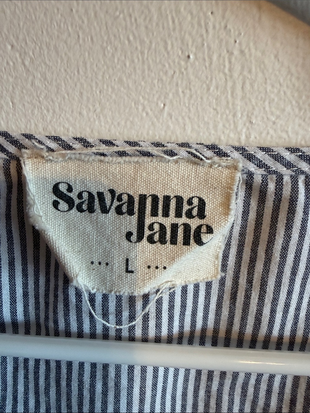 Savanna Jane Blue Striped Tunic with Multicolor Floral Embroidery - Picture 2 of 4